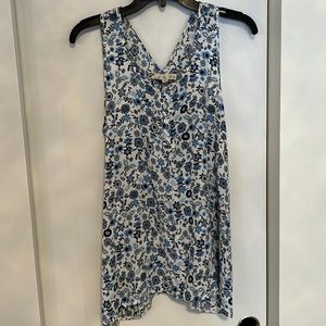 Pink Rose Floral Summer Tank Size Large